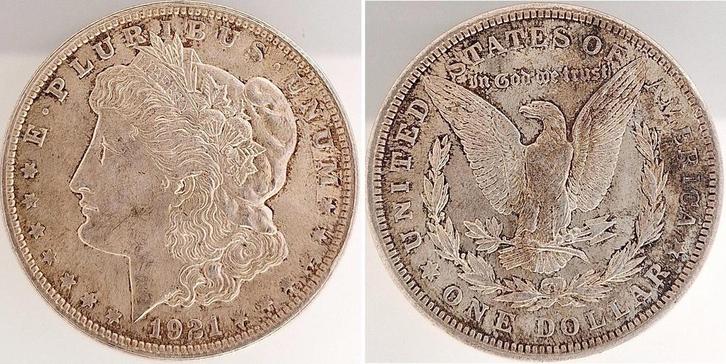 1 Dollar 1922 1 Usa Dollar 1921d Denver, vorzueglich/stem..., Postzegels en Munten, Munten | Amerika, Verzenden