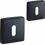 Rozet Mila - vierkant - baardsleutel - mat zwart, Doe-het-zelf en Verbouw, Hang- en Sluitwerk, Ophalen of Verzenden, Nieuw, Klink of Kruk