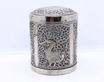 Antieke mooie theedoos - Kandy - 178g - Zilver - Sri Lanka -