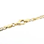 Bicolor gouden infinity schakel ketting | 42 cm, Sieraden, Tassen en Uiterlijk, Kettingen, Ophalen of Verzenden, Gebruikt, Overige kleuren