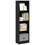 vidaXL Boekenkast 40x24x143 cm bewerkt hout zwart, Huis en Inrichting, Kasten | Boekenkasten, Verzenden, Nieuw, Overige houtsoorten