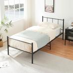 Metalen bedframe Hercules incl. bedbodem 90x200 cm zwart, Huis en Inrichting, Verzenden, Nieuw
