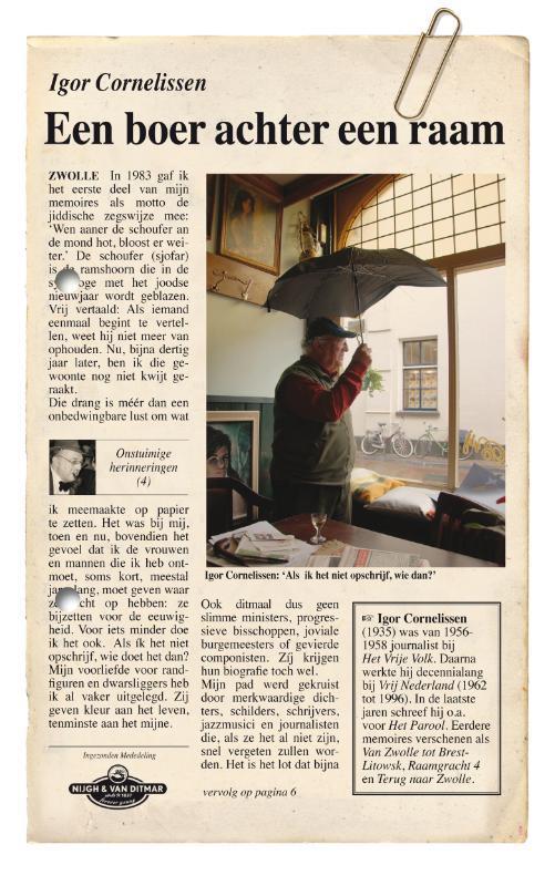 Een boer achter een raam 9789038894591 Igor Cornelissen, Boeken, Literatuur, Gelezen, Verzenden