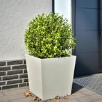 vidaXL Plantenbak 50x50x50 cm staal wit, Tuin en Terras, Bloembakken en Plantenbakken, Verzenden, Nieuw, Metaal