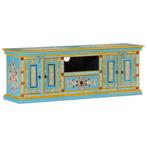 vidaXL Tv-meubel 110x30x40 cm massief mangohout blauw, Huis en Inrichting, 100 tot 150 cm, Verzenden, Nieuw, Minder dan 100 cm