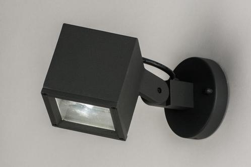 Rietveld Wandlampen - Zwart, Antraciet Donkergrijs - Metaal,, Huis en Inrichting, Lampen | Wandlampen, Verzenden