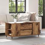vidaXL Salontafel met lade Oud hout 102 x 44.5 x 50 cm, Huis en Inrichting, Tafels | Salontafels, Minder dan 50 cm, 50 tot 75 cm