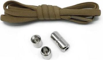 Elastische schoenveters - Metalen sluiting - Bruin beschikbaar voor biedingen