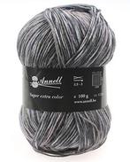 Wol Annell Super Extra Color - 2911 Grijs, Nieuw
