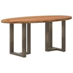 vidaXL Eettafel 200x100x74 cm ovaal massief eikenhout, Huis en Inrichting, Verzenden, Nieuw