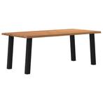 vidaXL Eettafel met natuurlijke rand massief eikenhout, Huis en Inrichting, Verzenden, Nieuw