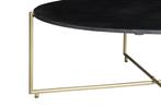 Anthony black/brass-12460, Huis en Inrichting, Tafels | Salontafels, Ophalen of Verzenden, Nieuw