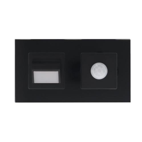Rome zwart-glas traplampje en PIR sensor combinatie compleet, Hobby en Vrije tijd, Elektronica-componenten, Ophalen of Verzenden