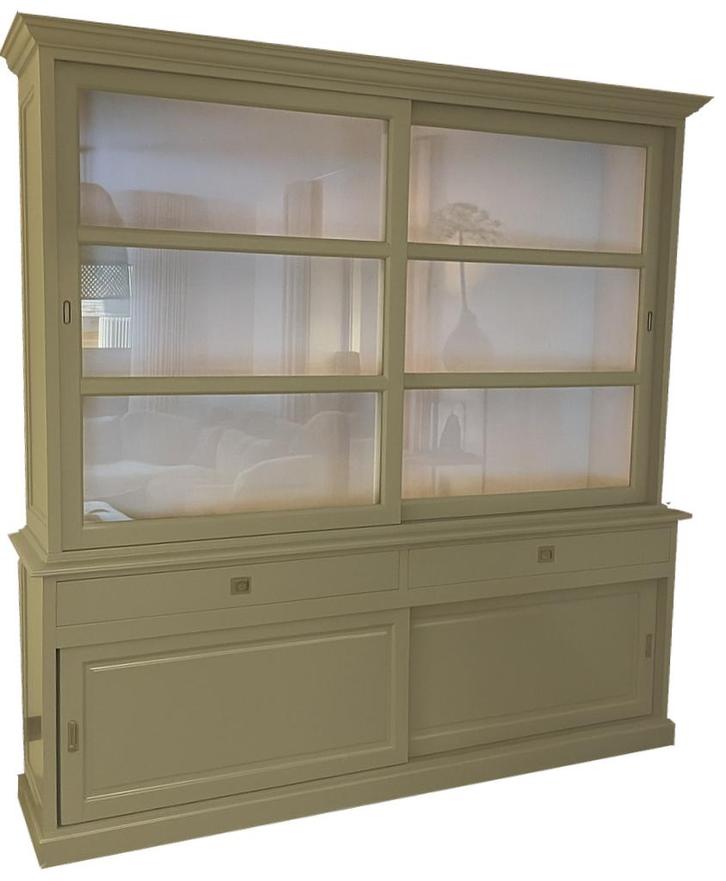 Buffetkast Engels groen Ermelo  240 x 240cm, Huis en Inrichting, Kasten | Buffetkasten, Ophalen of Verzenden