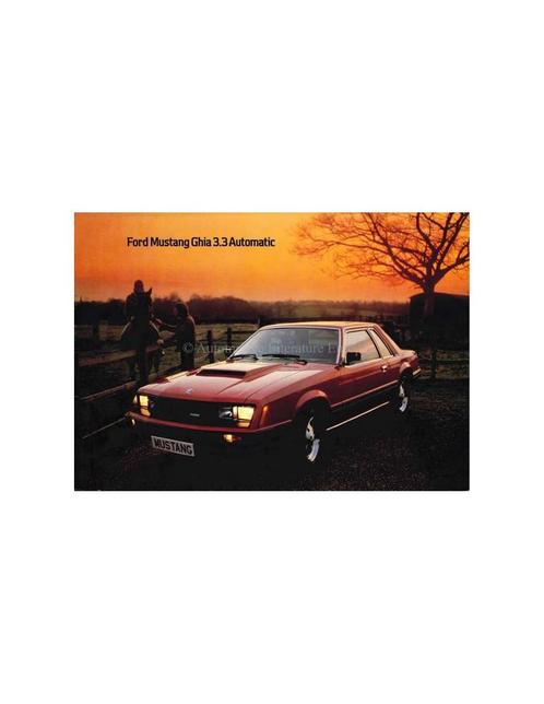 1980 FORD MUSTANG GHIA 3.3 AUTOMATIC BROCHURE ENGELS, Boeken, Auto's | Folders en Tijdschriften