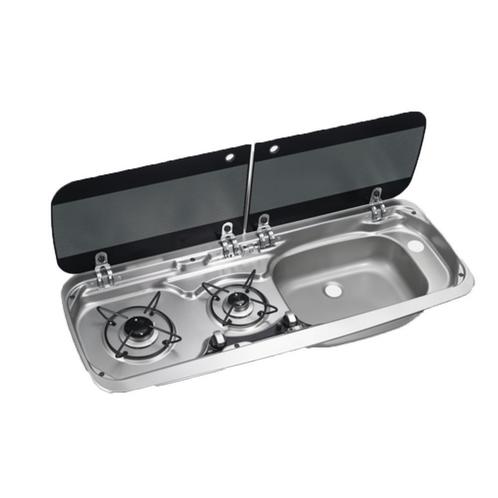 Dometic Kookplaat 2-Pits met Spoelbak Rechts HSG 23270R, Caravans en Kamperen, Kampeeraccessoires, Nieuw
