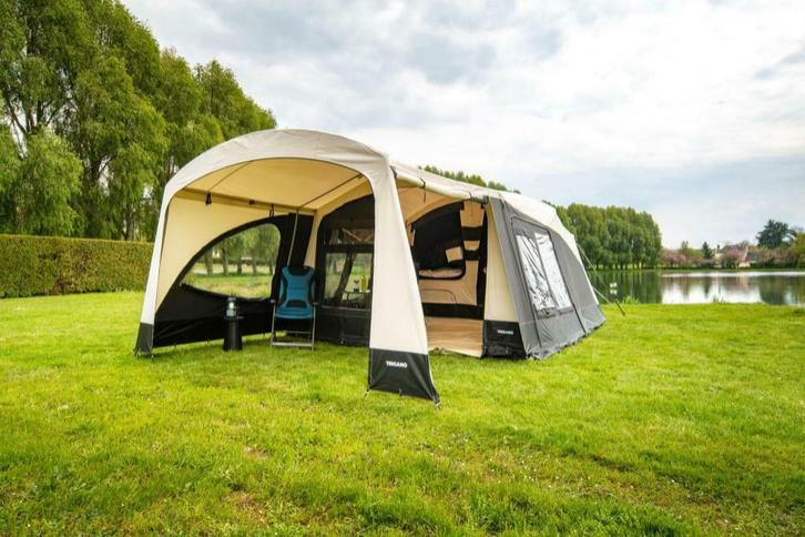 Trigano Odyssee  GL voor 2-8 personen met kuipgrondzeil, Caravans en Kamperen, Vouwwagens, Aanwezig, Antraciet, meer dan 6, Trigano