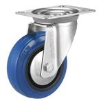 Zwenkwiel heavy 125mm blauw model, Verzenden, Nieuw