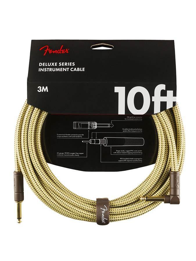 Fender Deluxe Series instrument kabel haaks 3m tweed, Muziek en Instrumenten, Instrumenten | Toebehoren, Verzenden