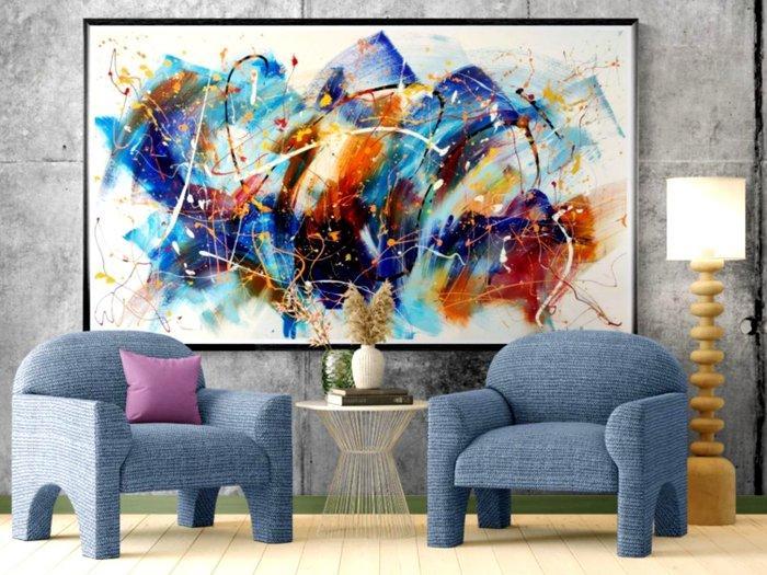 Luc Mora - Blue on Fire - XXL, Antiek en Kunst, Kunst | Designobjecten