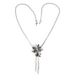 Halsketting - 18 karaat Witgoud - 1.05ct. tw. Saffier -, Sieraden, Tassen en Uiterlijk, Kettingen, Nieuw