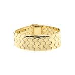 8 Krt. Brede fantasie schakel armband | 18 cm (bakslot), Sieraden, Tassen en Uiterlijk, Antieke sieraden, Ophalen of Verzenden