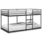 Stapelbed Staal Zwart 90x190 | Tweedekansje, 85 tot 100 cm, Nieuw, Ophalen of Verzenden, Hoogslaper of Stapelbed