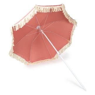 Strand parasol | Gardalux | Ø 155 x 176 cm (Roze, Rond), Tuin en Terras, Parasols, Nieuw, Verzenden