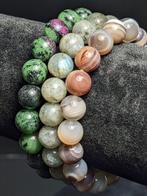 3 prachtige Botswana Banded Agate, Ruby in Zoisite en