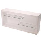HIGH GLOSSY WIT WANDKASTJE MET 2 GLASPLATEN S-VEC-009, Nieuw in verpakking