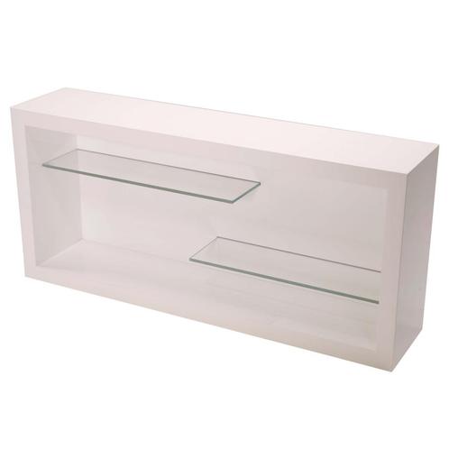 HIGH GLOSSY WIT WANDKASTJE MET 2 GLASPLATEN S-VEC-009, Zakelijke goederen, Kantoor en Winkelinrichting | Kantoormeubilair en Inrichting
