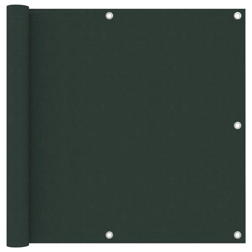 vidaXL Balkonscherm 90x400 cm oxford stof donkergroen, Tuin en Terras, Zonneschermen, Nieuw, Verzenden