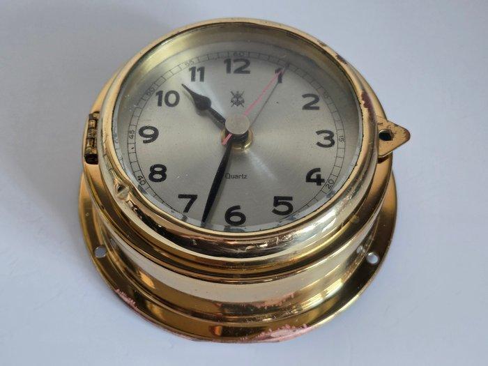 Scheepsklok - Mosiny zegar okrtowy Quartz – styl, Antiek en Kunst, Antiek | Wandborden en Tegels