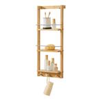 [en.casa] Wandrek Lidingö met 3 planken 28,5x10x70 cm bamboe, Huis en Inrichting, Verzenden, Nieuw