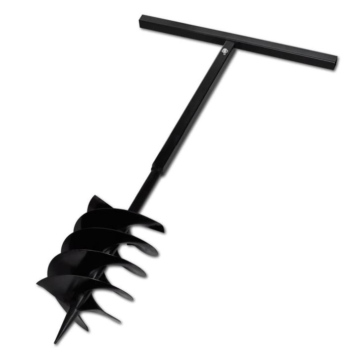 vidaXL Grondboor met handvat en schroefkop 200 mm (zwart), Tuin en Terras, Hand-tuingereedschap, Nieuw, Verzenden
