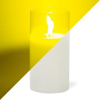 Led kaars | 15 cm | Lumineo (In glas, Timer, Wit), Huis en Inrichting, Woonaccessoires | Kandelaars en Kaarsen, Nieuw, Verzenden