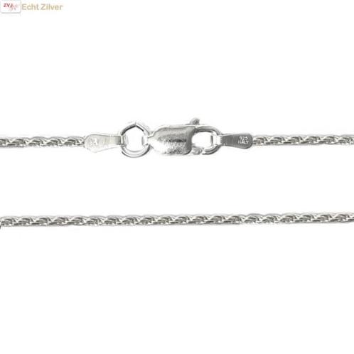 Zilveren rope ketting 55 cm 1.4 mm, Sieraden, Tassen en Uiterlijk, Kettingen, Nieuw, Verzenden