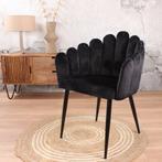 Eetkamerstoel  Velvet Zwart - Armstoel Zwart  - Stoel, Huis en Inrichting, Stoelen, Ophalen of Verzenden, Nieuw, Zwart