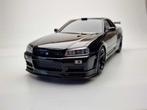 RM Models 1:18 - Modelauto - Nissan Skyline R34 GT-R - Zwart, Nieuw