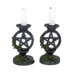 Kandelaars - Aged Pentagram - 13,4cm, Ophalen of Verzenden, Nieuw