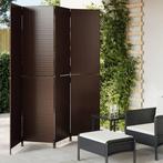 vidaXL Kamerscherm 4 panelen poly rattan bruin, Huis en Inrichting, Woonaccessoires | Kamerschermen, Verzenden, Nieuw