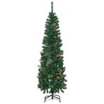 Kunstmatige Kerstboom, Slank, Dennenappels, Vlamvertragend,, Diversen, Verzenden, Nieuw