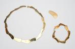 Een set 14krt. gouden juwelen - collier, armband en hanger., Gebruikt