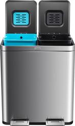 2dekans | Deleca Recycle Prullenbak met 2 Vakken - 60 Liter, Huis en Inrichting, Woonaccessoires | Prullenbakken, Ophalen of Verzenden