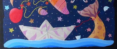 Beppe Francesconi - On holiday., Antiek en Kunst, Kunst | Schilderijen | Modern