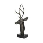 sculptuur, Deer bust - 58 cm - Aluminium, Marmer, Antiek en Kunst