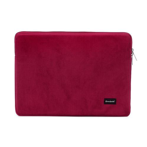 Bombata Velvet Laptophoes Sleeve - 13 / 14 inch - Rood, Computers en Software, Laptoptassen, Nieuw, Verzenden