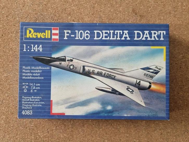 Revell 4083 F-106 Delta Dart 1:144, Hobby en Vrije tijd, Modelbouw | Vliegtuigen en Helikopters, Revell, Verzenden
