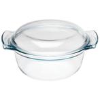 Ronde glazen casserole schaal, 3,75 l, Verzenden