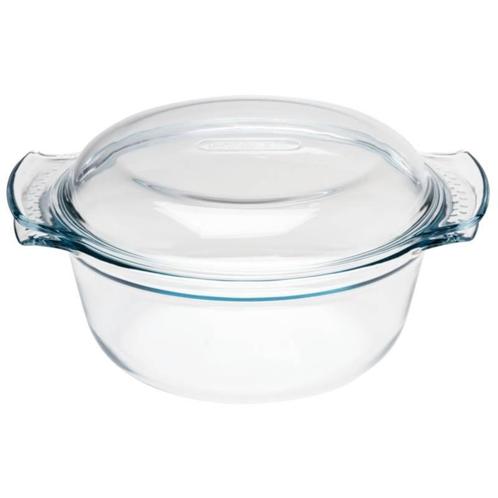 Ronde glazen casserole schaal, 3,75 l, Zakelijke goederen, Horeca | Overige, Verzenden